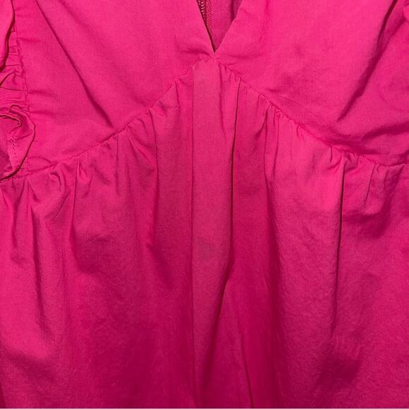 AQUA Ruffled Mini Dress Hot Pink Small - Picture 9 of 9